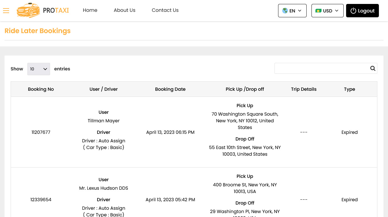Ride later bookings Ride later bookings