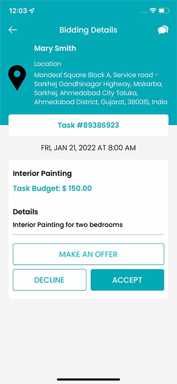 Service Bid
