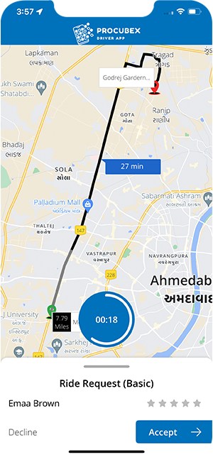 driver accept or decline ride request