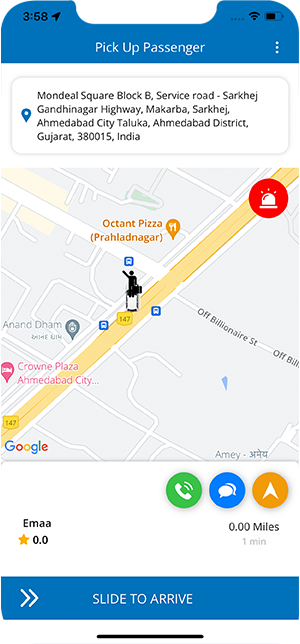 driver arrived