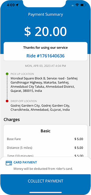 driver slide to end trip