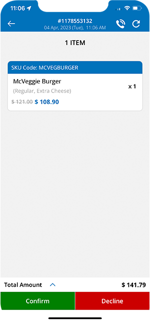 order confirm or decline