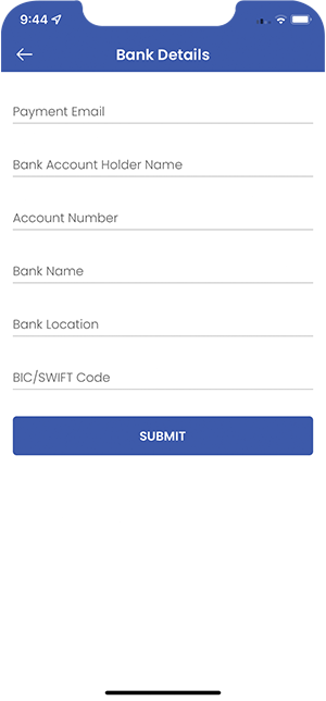 restaurant bank details
