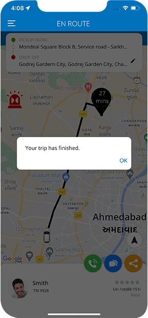 Trip Completed
