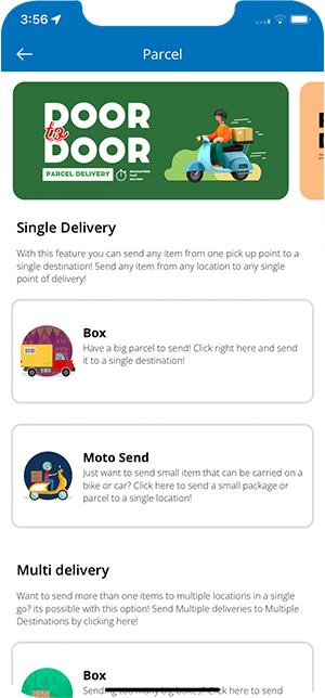 delivery option