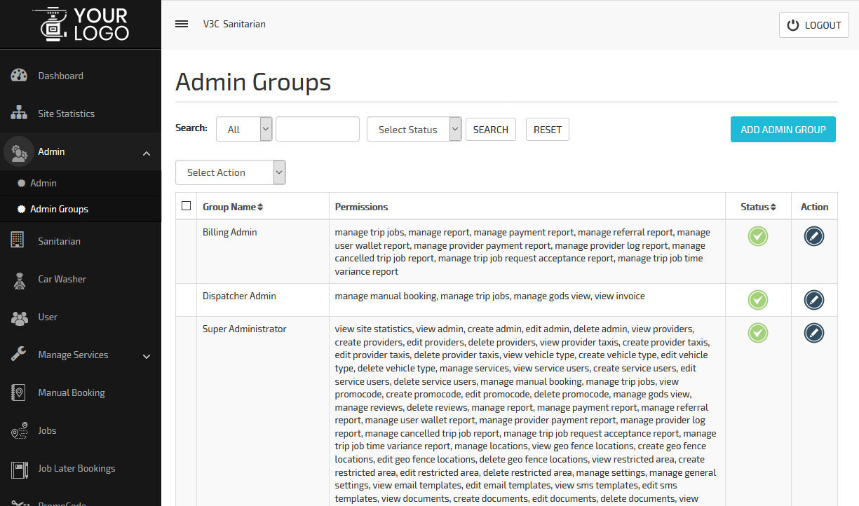 Admin Groups