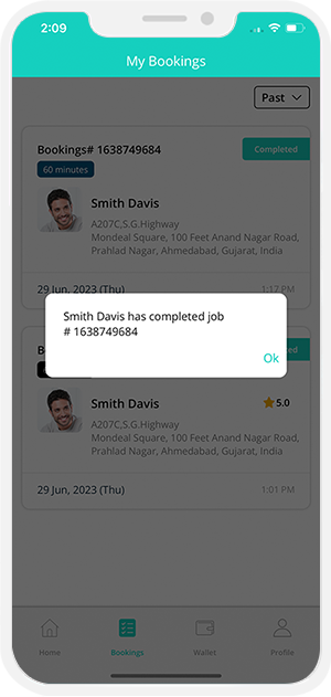 Select booking location