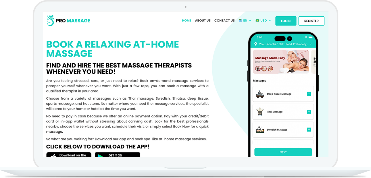 Massage Therapist Website  Included