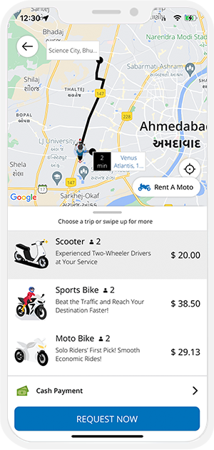 moto ride request