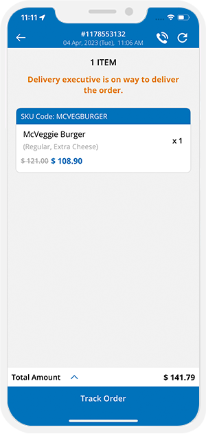 restaurant track status of order
