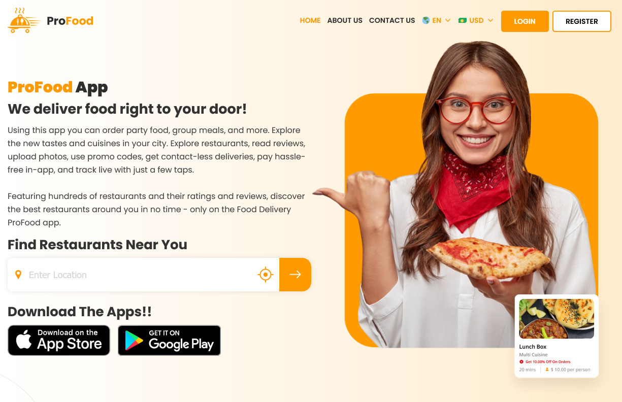pizza delivery app development