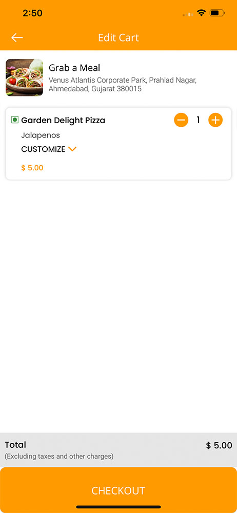 edit cart and checkout