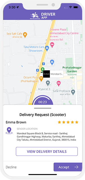 Provider accept or decline request Provider accept or decline request