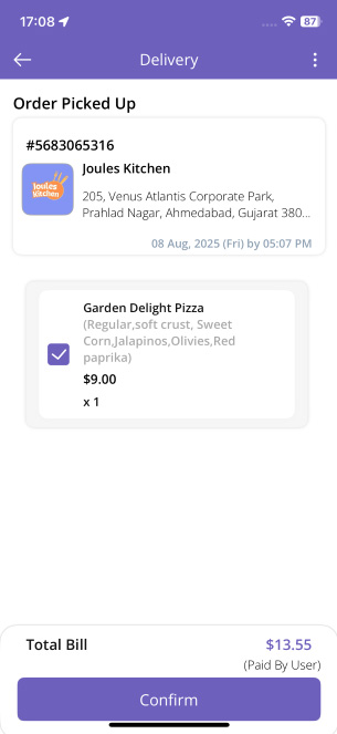 delivery confirm