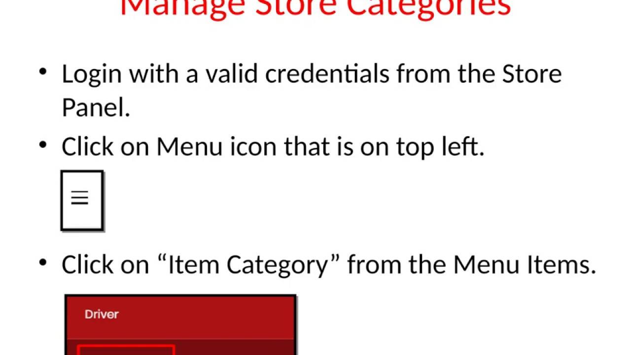 Store Item Categories & Discount