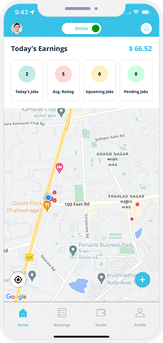 heat view for taxi and delivery