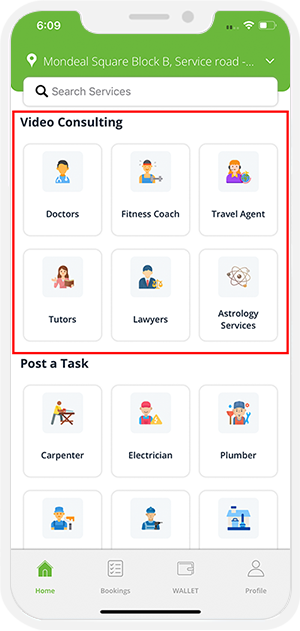 choose service categories