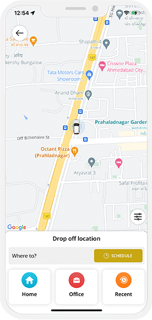 Select booking location