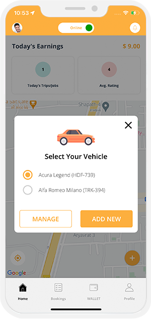 driver get online