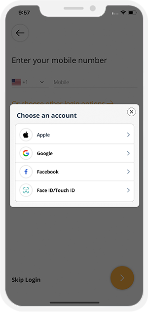 Choose Login Using