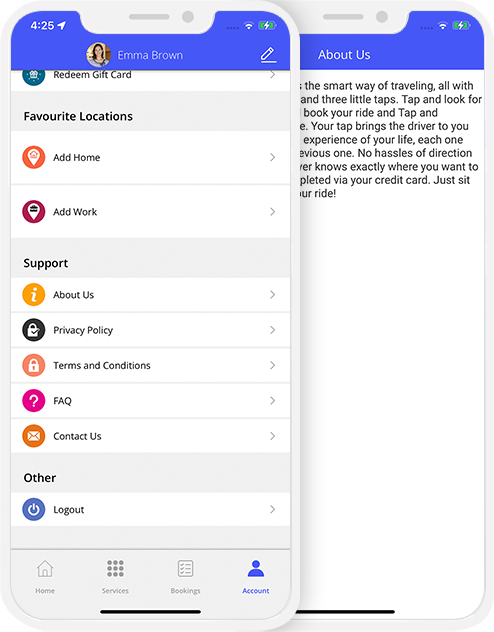 Support Menu