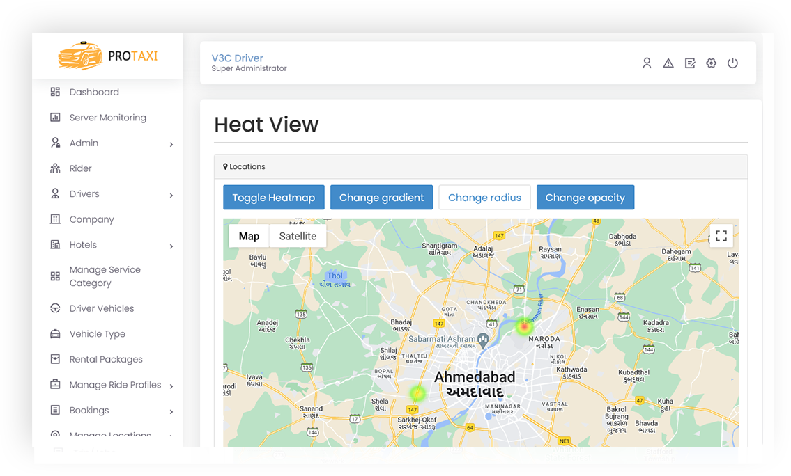 Heat Map View Screen