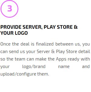 Provide Server, Play Store & your Logo Provide Server, Play Store & your Logo