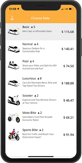 choose ride