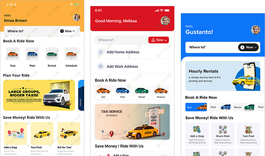 taxi app features