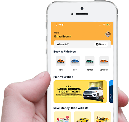 Cubetaxi Mobile App features