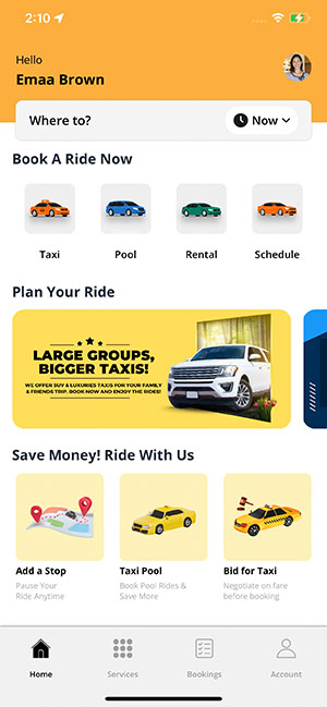 taxi rider app