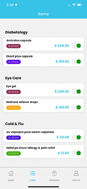 web front panel home page